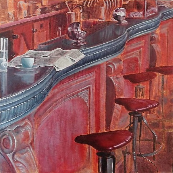 Brasserie I 40X40 huile sur toile