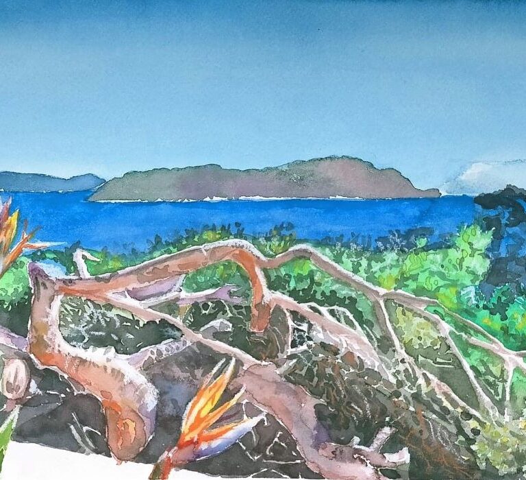 Marine à La Ciotat 21X29.7Aquarelle