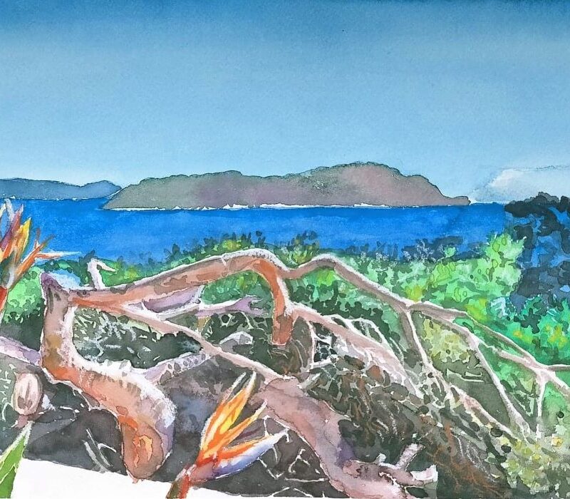 Marine à La Ciotat 21X29.7Aquarelle